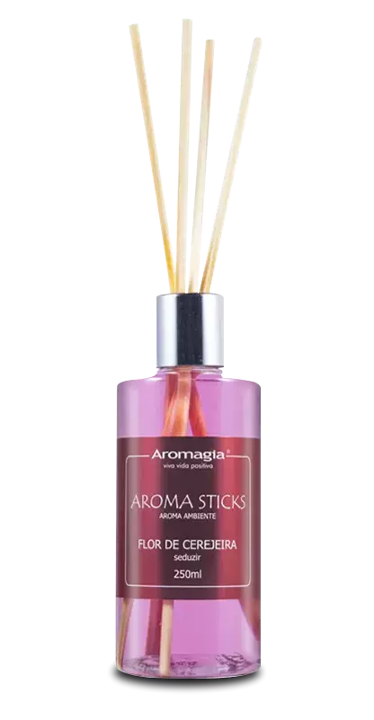 Difusor de varetas - Flor de Cerejeira 250ml - Aroma Sticks - Aromagia