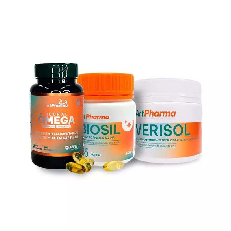 Kit Verisol + Ômega Neural + Biosil 