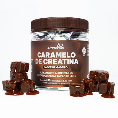 Imagem de Caramelo de Creatina ArtPharma Brigadeiro 60 unidades